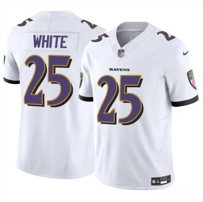 Men & Women & Youth Baltimore Ravens #25 Tre%27Davious White White 2023 F.U.S.E Vapor Limited Jersey->cincinnati bengals->NFL Jersey